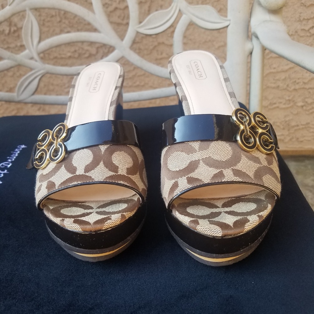 Coach Geri Wedge Heels Size 8